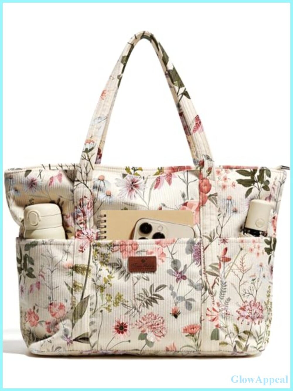 Large Aesthetic Corduroy Tote Bag for Women